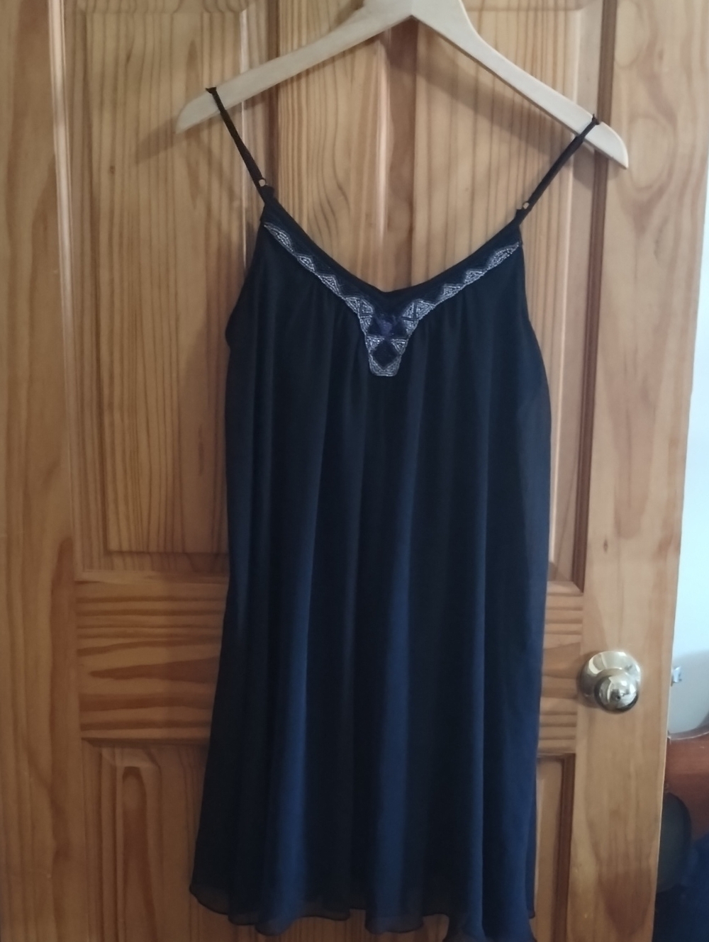 Express Black Lace-Trim Slip Camisole